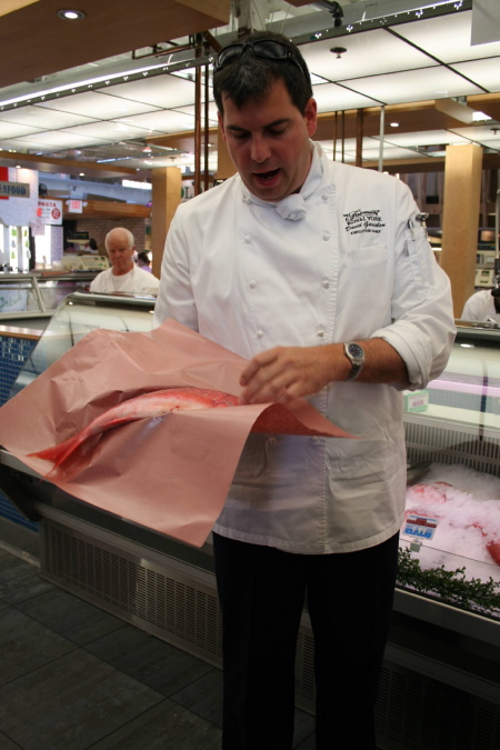 Executive Chef David Garcelon at the Fish Market